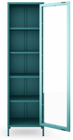 Vitrína  LUIGI, 500 x 1800 x 350 mm, Modern: morská modrá