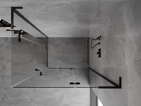 Mexen Mist-H L Duo, 2-krídlový sprchový kút 70 x 90 cm, číre sklo, čierny profil, 8A5L-070L-090P-70-00