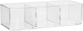 5Five® Priehľadný box s vekom Selena, 3 priehradky, 22,8 x 9,5 x 8,3 cm