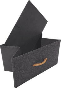 Komoda s látkovými zásuvkami PALMERA, čierna