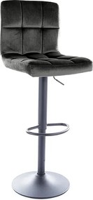 SI C105 Sametová barová stolička