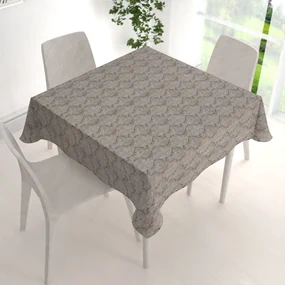 Biante Dekoračný štvorcový obrus PML-086 Popínavé vetvičky na hnedosivom 110x110 cm