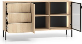 Komoda Harmona 160 cm s osvetlením - dub lindberg