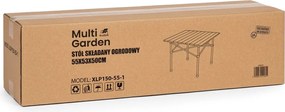 MultiGarden Turistický skladací stôl 53x55 cm s taškou - čierny MultiGarden