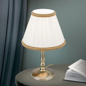 Orion LA 4-1084/1 - Stolná lampa TONIA 1xE27/60W/230V pr. 25 cm biela/bronz