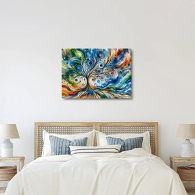 Obraz – Farebný energetický strom (70x50 cm)