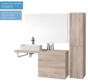 Mereo Ponte, kúpeľňová skrinka 61 cm, Multidecor, Dub olejovaný, MER-CN290SDUO1