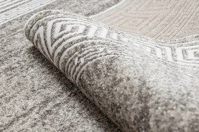 Koberec MATEO 8033/944 grécky, ramka - štrukturálny sivý / béžový