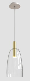 CLX Moderné závesné LED osvetlenie GAETA, 5W, teplá biela, 15cm, okrúhle