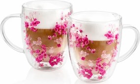 Vintino Darčekový set 2 termopohárov (2×300 ml)-hortenzia