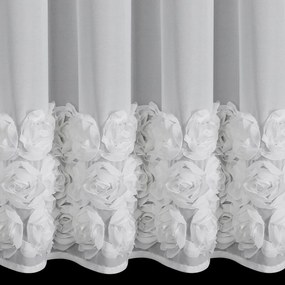 Dekorstudio Hotová biela záclona ROSES 8 na páske 300x120cm