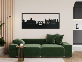 drevko Obraz Amsterdam Rozmer obrazu: 37 x 89 cm, Farba dekorácie: Čierna