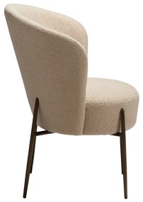 ORBIT ČALÚNENÁ STOLIČKA almond bouclé/antique brass