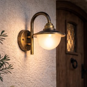 Klasická vonkajšia nástenná lampa starožitné zlato IP44 - Bruges