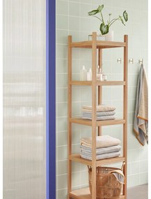 Modro-oranžový bavlnený uterák Hübsch Dora, 50 x 100 cm