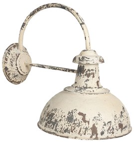 Krémová vintage nástenná lampa s patinou Paulin - 47 * 30 * 40 cm