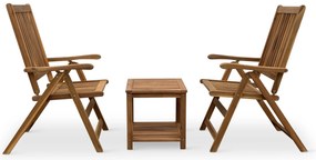 Noela Balkónový set Lotto + 2x drevená polohovacia stolička Viet