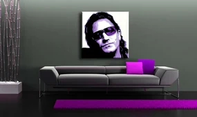 Ručne maľovaný POP Art obraz Bono-U2 | rôzne rozmery