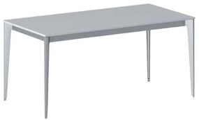 Kancelársky stôl PRIMO ACTION, sivostrieborná podnož, 1600 x 800 mm, sivá