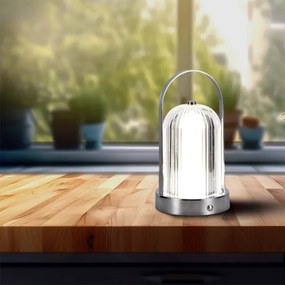 LED Stmievateľná stolná lampa LED/1W/5V 3000-6000K 1800 mAh chróm