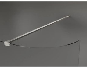 Mexen Kioto, sprchová zástena Walk-In 120 x 200 cm, 8mm číre sklo, brúsená oceľ profil, 800-120-101-97-06