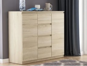 Široká komoda so 4 zásuvkami Carlos, dub sonoma, 120 cm%