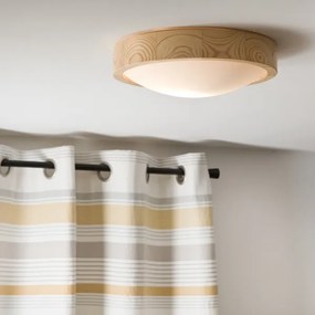 Stropné svietidlo NATURAL SLIM 1xE27/60W/230V ø 27 cm borovica