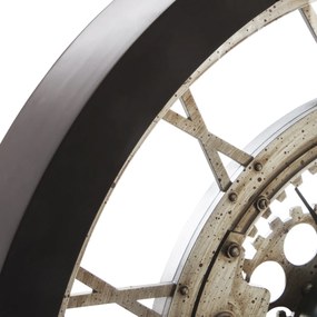 Nástenné hodiny Greyson, čierna/hnedá