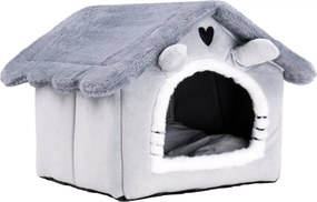 Plyšový pelech pre mačky JASPER - šedý