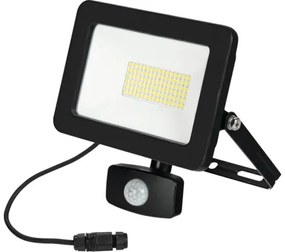 LED reflektor IP44 30W 4950lm 4000K čierny so senzorom pohybu