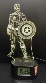 3Dmix 3DL-SMRT034 – 3D LED nočná lampa - Kapitán Amerika (Captain America) (Smart)