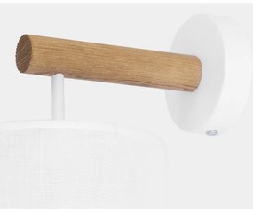 Nástenná lampa DEVA 1xE27/60W/230V biela/drevo