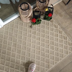 Ayyildiz, Kusový koberec Patara 4953 Beige – na von aj na doma, 80x150, béžová, chodba / predsieň