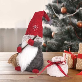 Vánoční skřítek ELF 051 červený/šedý