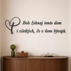 DUBLEZ | Drevený citát na stenu - Boh žehnaj