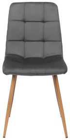 Jedálenská stolička MONTANA zamatová, grafitová