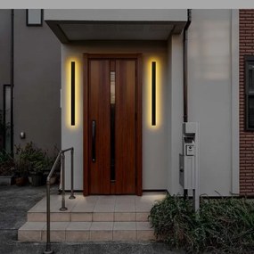 Vonkajšie LED nástenné svietidlo LED/23W/230V 4000K IP65 141 cm čierne