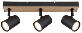 Globo 57911-3BW - Bodové svietidlo ROBBY 3xGU10/35W/230V čierna/hnedá