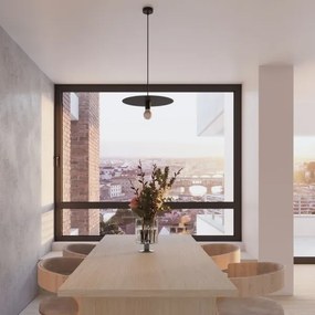 Sollux SL.0853 - Luster na lanku FLAVIO 1xE27/60W/230V čierna