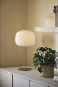 Biela/v striebornej farbe stolová lampa so skleneným tienidlom (výška 50 cm) Sober – Markslöjd