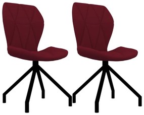 Jedálenské stoličky 2 ks červené umelá koža 3087332