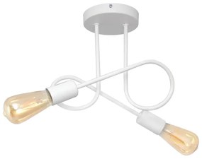 Detský prisadený luster OXFORD 2xE27/15W/230V biela