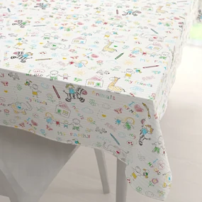 Biante Detský bavlnený obdĺžnikový obrus Sandra SA-041 Farebné omaľovánky 140x180 cm
