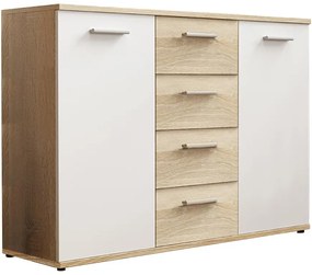Komoda Jacky 2 Biely/Sonoma