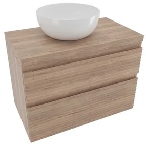 Kúpeľňová skrinka 2 zásuvková s krycou doskou Naturel Savona 78x53x44, 8 cm dub Halifax mat SAVONA280DHD, 1 ks