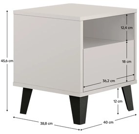 Nočný stolík BOGAN 1S, kašmír