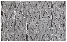 Bavlnený koberec 140 x 200 cm čierna/biela TERMAL Beliani