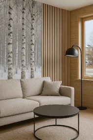 3D Drevené lamely na stenu na filci 275x46cm - Jaseň ARKTICKÝ