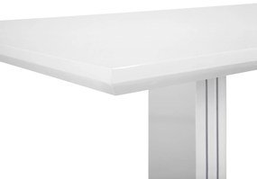 Jedálenský stôl 180 x 90 cm biela/strieborná KALONA Beliani