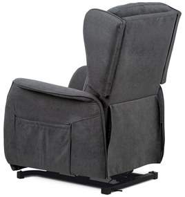 Autronic - TV a relaxačné kreslo "ušiak", elektrické polohovanie, 1 motor 230V/29V, poťah sivá látka - TV-1190 GREY2